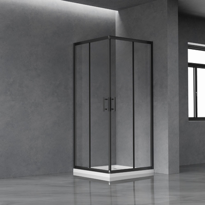 White Printed White Electroplated Frame Simple Arc Shower Enclosure E2303-W1 Full Payment