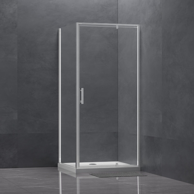 White Printed White Electroplated Frame Simple Arc Shower Enclosure E2303-W1 Full Payment