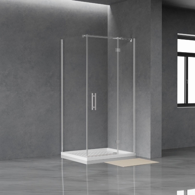 White Printed White Electroplated Frame Simple Arc Shower Enclosure E2303-W1 Full Payment