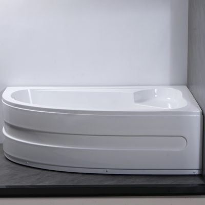 Customization Left Corner Acrylic Bathtub with Separatable Front Panel Built in Tub