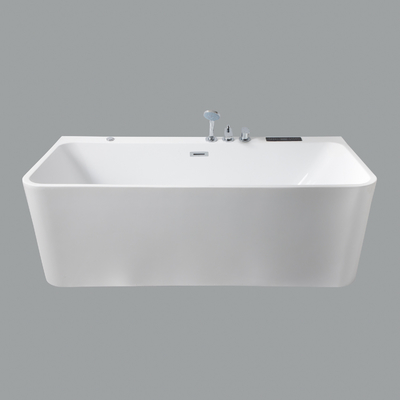 Pure PMMA Acrylic Freestanding Hydro Massage Bathtub with 7 Colors Changing LED Light