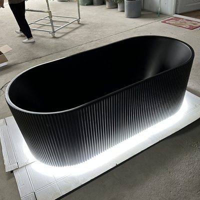 1800/1700/1600/1500/1400mm Oval Pure PMMA Acrylic Freestanding Bathtub Line Outer Tub