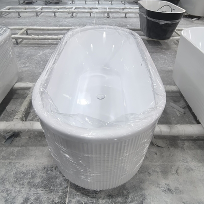 1800/1700/1600/1500/1400mm Oval Pure PMMA Acrylic Freestanding Bathtub Line Outer Tub