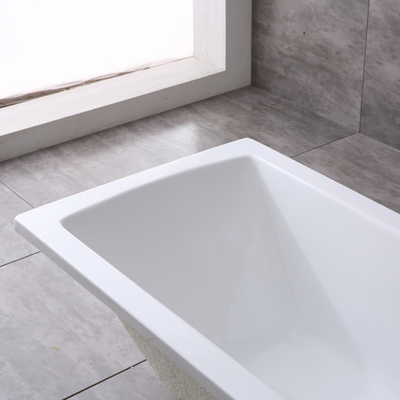 Elegant Straight Acrylic Bathtub with Built-in Function and Customized Request Option