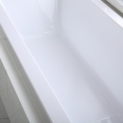 UK Standard Acrylic Drop in Bathtub with Simple Built in Design and Optional Headrest