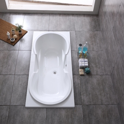 South American Market Oval Acrylic Bathtub with Center Waste Hole in Different Colors