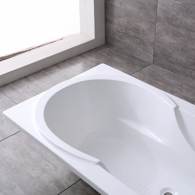 South American Market Oval Acrylic Bathtub with Center Waste Hole in Different Colors