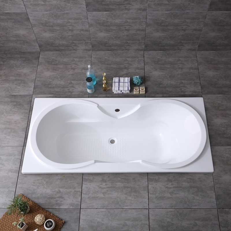South American Market Oval Acrylic Bathtub with Center Waste Hole in Different Colors